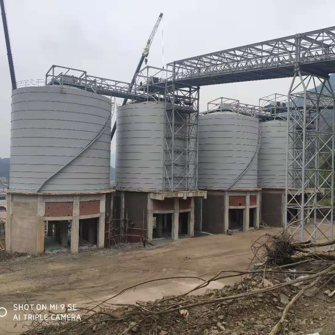 陵水3000吨骨料钢板库